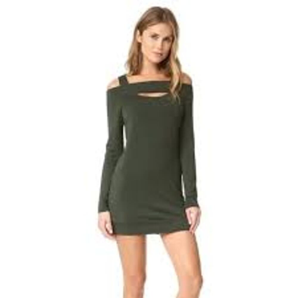 NEW! Bailey/44 Storybook Ending Dress Knit Olive Green Long Sleeve - XS
